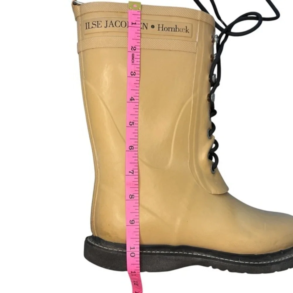 Ilse Jacobsen Hornbaek Women's Rubber Lace-Up Boots,‎ Chic Rain Boots 38/7.5